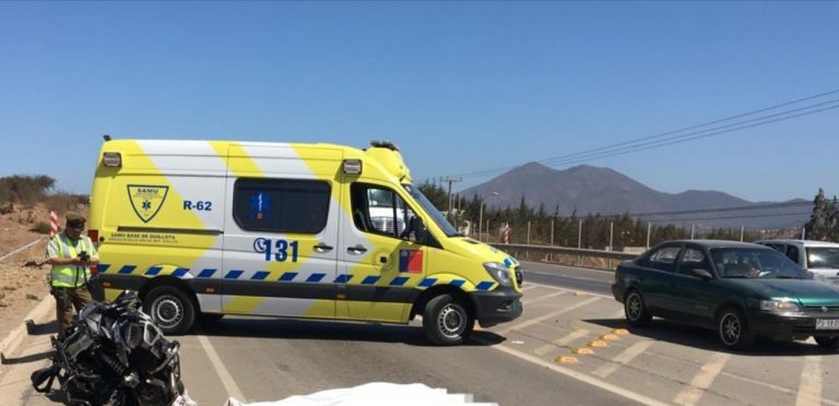 Limache: motociclista falleció luego de colisionar su moto contra un camión en Ruta 64