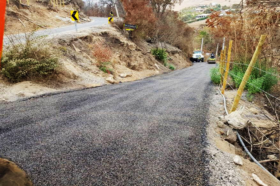 MOP continúa ejecutando mejoras viales para la comuna de Olmué