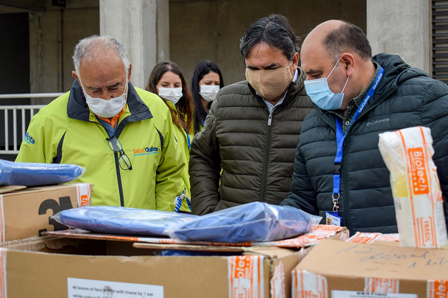 SaludQuillota recibió importante donación de elementos de protección personal de parte de empresa ENEL