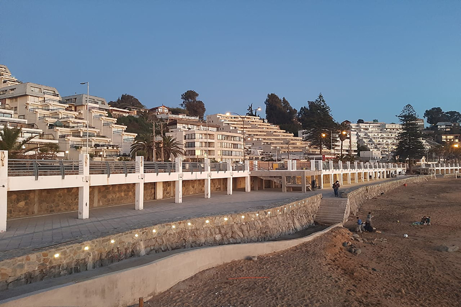 MOP mejora paseo costero de Playa Amarilla de Concón