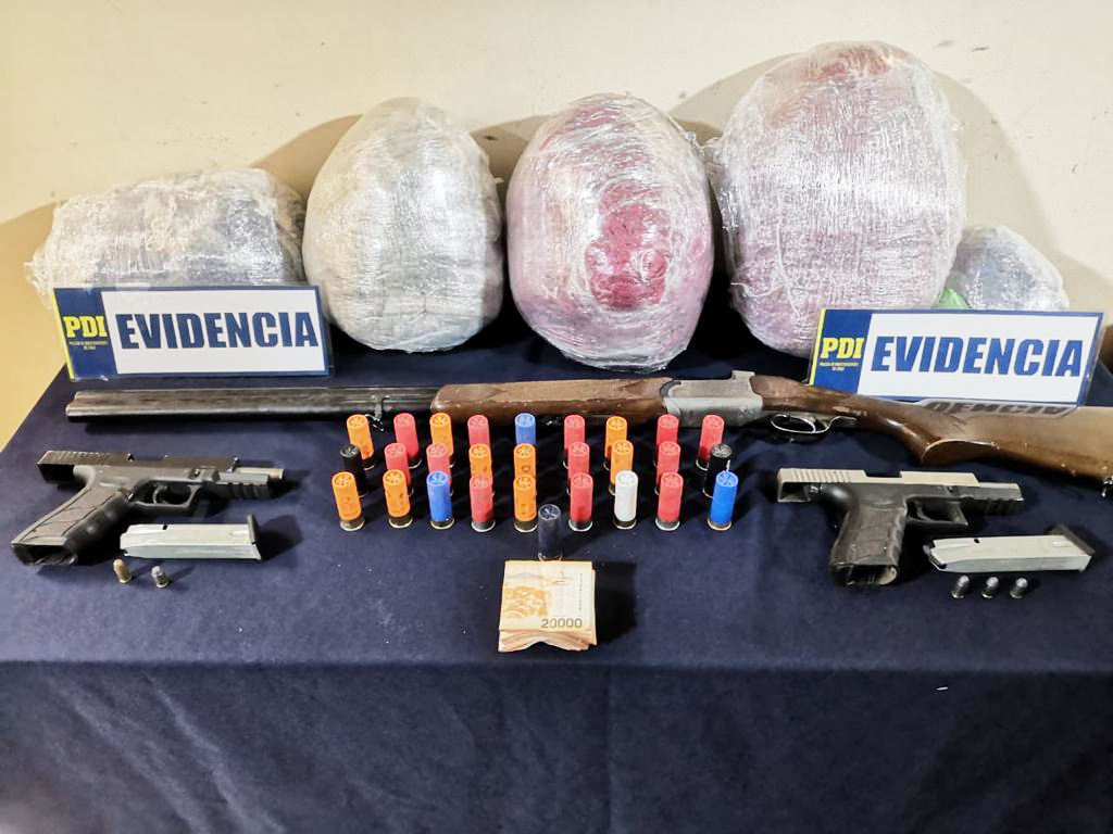 Operativo de la PDI en Los Andes permite incautación de 20 kilos de droga y desarticulación de organización delictual