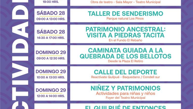 Con diversas actividades Municipio Abierto de Quilpué celebra el Día de Los Patrimonios.