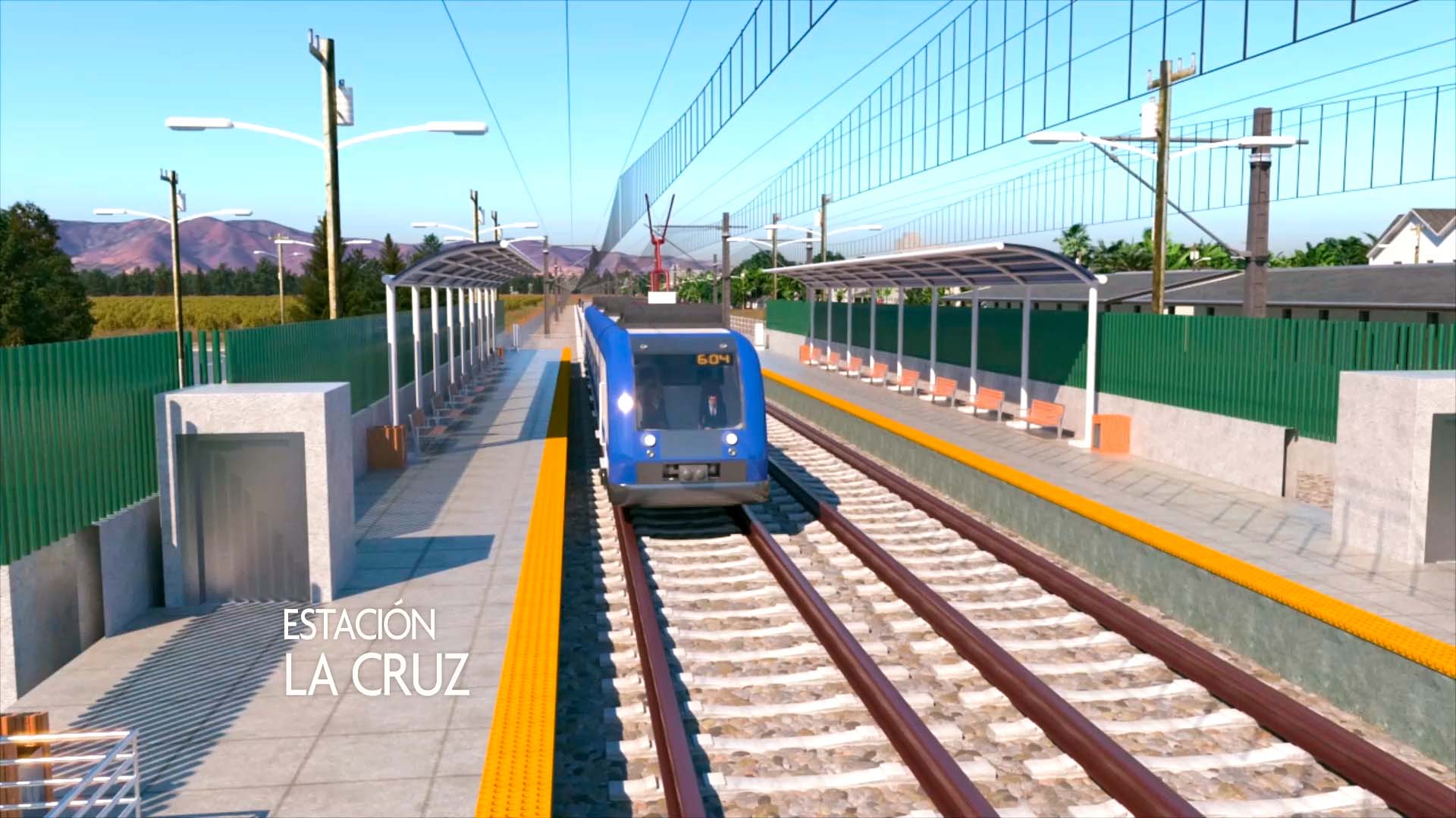 A través de video EFE muestra la extensión del trazado ferroviario desde Limache a Quillota, La Cruz y La Calera